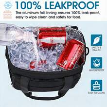 NEWHEY Unisex Double-Layer Insulated Lunch Bag, Reusable Large Capacity Leak-Proof Thermal Lunch Tote, Adult Size - Multicolor - View 4