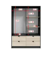 Dmora Bedroom Armoires - Black - View 3