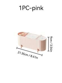 1pc Desktop Dust-Proof Storage Box, Suitable For Cotton Pads, Cotton Swabs, Makeup Remover Pads, Toothpicks, Dental Floss, Makeup Pad Sticks, Pink/Brown/Green/Red, Storage Organizer Box - Multicolor - View 17