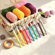 1pc Multi-Color Cherry Silicone Crochet Hook Set, Non-Slip Soft Ergonomic Handle Metal Crochet Hooks, Suitable For Home Crochet And Outdoor Knitting Projects - Multiple Styles - View 2