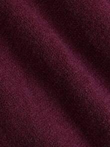 NiceArt Women's V‑Neck Gold Button Front Long Sleeve Knit Cardigan Wool Blended Fall Winter Elegant Vintage For Festival Office Date Party Outfits - Burgundy - View 5