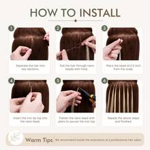 0.7G/S Premium Nano Ring Beads Human Hair Extensions 100% Real Remy Hair Invisible Mini Beads 35G/PACK 18"-24" #99J Wine Red - #99J Wine Red - View 10