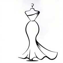 1pc PVC Material Black Classical Minimalist Women Line Wall Sticker Studio Dressing Room Decor Removable - one-size - View 5