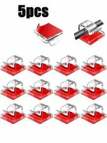 60/100/5pcs Outdoor Adhesive Cable Clips, Christmas Light Clips, Decorative Clips, Self-Adhesive Hooks, Wire Management Clips, Fairy Light Accessories - Multicolor - View 7