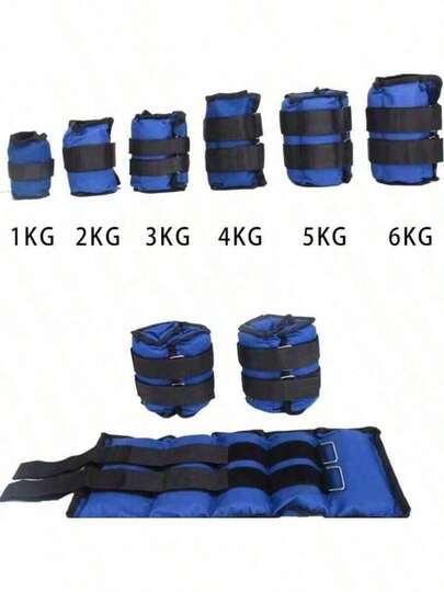 2pcs/1 Pair Strength Training Wrist And Ankle Sandbags, 1-6KG Optional Weight [Product Weight Refers To The Total Weight Of Two Sandbags! For Example: 1kg = Two 0.5kg Sandbags]