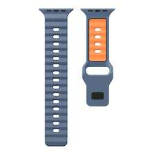 1pc Two Tone Sports Silicone Watch Strap Compatible With Apple Watch Ultra 3/2 49mm Series 11/10/9/8/7/6/5 SE 42/44/45/46mm Replacement Wrist Band - 42/44/45/46/49mm - View 16