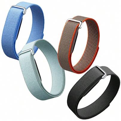 1 stuk ademende nylon sportpolsband voor de zomer, huidvriendelijke zachte verstelbare vervangingsband, compatibel met Air Band, zweetvrij voor fitness en hardlopen, minimalistisch smartband vervangingsaccessoire