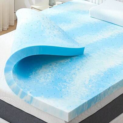 Surmatelas en mousse à mémoire de forme gel 2 pouces, surmatelas ventilé et doux pour soulager la pression, surmatelas respirant, certifié CertiPUR-US, taille Twin