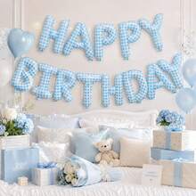13pcs/Set Assorted Styles Happy Birthday Balloon Set, Suitable For Birthday Party, Holiday Decoration, Leopard Print Theme Birthday, Girls Birthday Party, First Birthday Celebration, Atmospheric Birthday Backdrop Decoration, Best Friend Celebration Party Scene Decoration, Photo Props Background - Multicolor - View 1