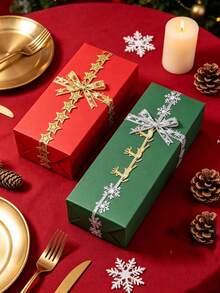2pcs/1pc Christmas-Themed Decorative Ribbon For Gift Wrapping-Suitable For Christmas Parties, Christmas Tree Decorations, Themed Parties, Thanksgiving, New Year's, Christmas Party Favors, Holiday Parties, And Festive Scene Decorations. - One Size Fits All - View 4