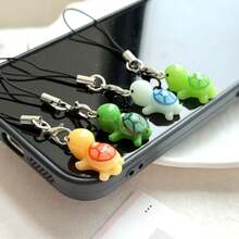 1pc Turtle Phone Chain Pendant, Healing Style Phone Accessory, Anti-Loss, Gift For Friends - Multicolor - View 2