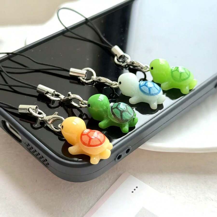 1pc Turtle Phone Chain Pendant, Healing Style Phone Accessory, Anti-Loss, Gift For Friends