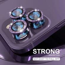 Arvin For IPhone 18 Pro Max/18 Pro/18/17 Pro Max/17 Pro/16 Pro Max/16 Pro/15 Pro Max/15 Pro/17Air/16Plus/15Plus Camera Lens Protector, Metal Frame Glass Cover Not Easy To Break, Strong Adsorption, Case-Friendly, Metal 9H Sapphire Glass Rear Camera Screen Cover - Purple - View 5