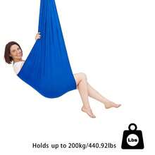 Nylon Hanging Swing 360° Swivel Hanging Swing Cozy & Calming Hammock - Royal Blue - View 6