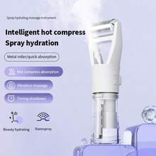 ENSSU 3-In-1 Portable Facial Beauty Device, Nano Mist Facial Sprayer With Vibration Massage And Heat Compress Functions, Built-In 1200mAh Rechargeable Battery, Type-C Fast Charging And Auto-Off Timer, Practical Home Personal Skincare Tool - 1 Pc - View 10