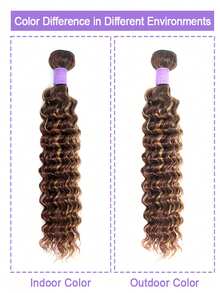 Deep Wave Bundles Human Hair 32 Inch Hair Extensions Brazilian Virgin Human Hair Bundles 4/27 Highlight Wet And Wavy Quick Weave Hair Extensions Double Weft - S4/27 - View 8