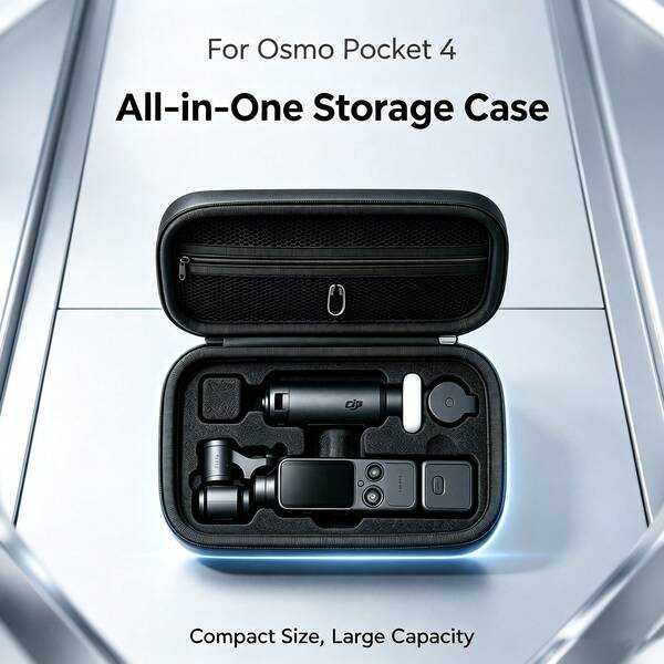 Tas Penyimpanan Hard Shell Tahan Air, Kompatibel dengan Kamera Gimbal Osmo Pocket 3 / Pocket 4, Kantong Penyimpanan Perjalanan Portabel Tahan Guncangan, Cocok untuk Kamera dan Aksesoris