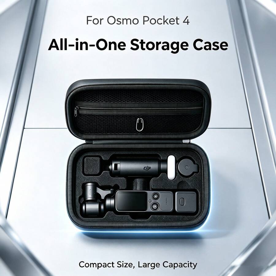 Waterproof Hard Shell Storage Bag, Compatible With Osmo Pocket 3 / Pocket 4 Gimbal Camera, Shockproof Portable Travel Storage Pouch, Suitable For Camera And Accessories - View 1