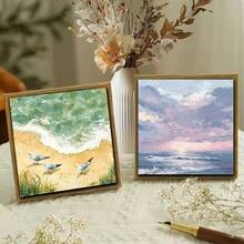 24 Sheets Beach Ocean Scenery Scrapbook Paper, 6 Inch Square Non-Repeating, Watercolor Beach Sunset Ocean Seagull Landscape Background Paper, Junk Journal Collage Decorative Paper, DIY Handmade Greeting Card Creation, Artistic Style Handmade Small Gifts - Square - View 8
