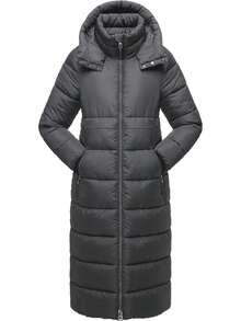 Plus Size Down Coats - Gray-303 - View 1