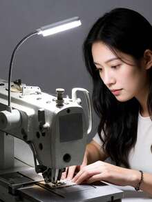 USB Powered Sewing Machine LED Light, Magnetic Attachment, Flexible Bendable, Dedicated For Workshop Workbench Flat Machine Lighting, No Battery Required - White - View 6