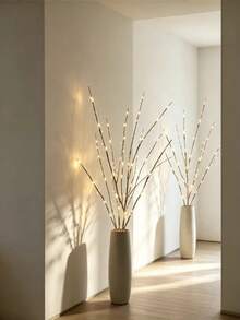 Battery-Powered Glowing Birch Branch Light, 70cm Realistic Tree Branch, Requires 2 AA Batteries, Switchable Battery Box, Suitable For Windowsill, Desktop, Christmas Autumn Winter Indoor Atmosphere, Vase Floral Arrangement, Home Holiday Decorative Lights - Birch Branch Lamp - View 9