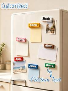 Customizable Colorful Fridge Magnets, Customizable Text, Suitable For Valentine's Day, Birthday, Anniversary, Mother's Day, Housewarming Gift, Initial Name Anniversary Gift, Exquisite And Romantic, Home Decor Choice - Multicolor - View 3