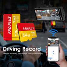 MICRODRIVE Kartu Memori Flash Micro SD TF PRO PLUS 128GB 64GB 32GB 16GB 8GB Kelas 10 U3 Kartu Penyimpanan Kecepatan Tinggi Gratis Adaptor SD Untuk Kamera Video Perekam Pengawasan Ponsel - View 8