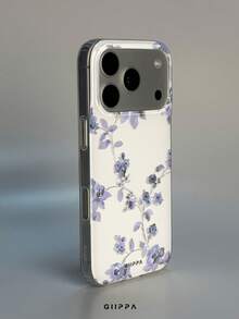 GIIPPA 1pc Small Floral Pattern Design Phone 17 Pro Max Phone Case, Compatible With Phone 16 Pro Max, 15 Pro Max, 14 Pro Max, Korean Style High-End Fashion Fun Phone Case, Compatible With 11/12/13/14/15/16 Pro Max Plus, Elegant Design Suitable For Men And Women, Perfect Gift For Girlfriend On Christmas, Valentine's Day, Easter, Wedding Season And Birthday! - Purple - View 3