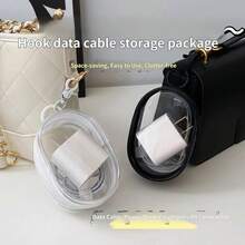 Portable Travel Earphone Storage Bag, Transparent Cable Organizer Bag, Data Cable Charger Storage Box, Cable Winder, Outdoor Phone Accessories Organizer Bag - Multicolor - View 4