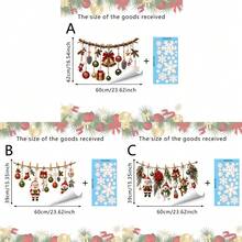 1pc Santa Claus, Snowman, And Reindeer Patterned Window Stickers, Double-Sided Visible PVC Electrostatic Adsorption Glass Stickers, Suitable For Restaurants, Shops, Living Rooms, Kitchens, And Home Decoration. - Multicolor - View 5