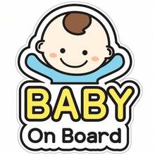 1pc Baby Stroller/Car Window And Bumper Sticker - Waterproof, Cartoon Design, Durable Plastic Material, Easy To Peel And Stick, For Children's Vehicle Protection - Multicolor - View 11