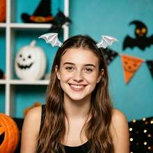 Bộ 3 băng đô cánh dơi Halloween kèm kẹp tóc cánh quỷ, phụ kiện hóa trang Halloween, cosplay và tiệc hóa trang - A - Xem 5