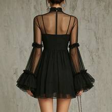 Women Short Dresses - Black - View 4