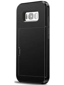 For Galaxy Case, Anti-Drop Two-In-One PC Card Case For Mobile Phone, Suitable Compatible With Apple 17 Promax 17 Pro 17e 16E 15 14 13 12 11 18 Models. 2-In-1 Shock-Proof Mobile Phone Protection Case, With Card Slot And Wallet-Style Design. - Black - View 92