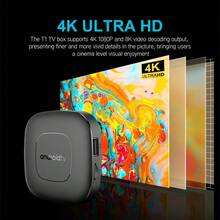 Set-Top Box Jaringan Baru T1 Chip RK3518 Android 14.0 2.4G&5G Dual-Band WIFI6 RAM 2G Penyimpanan 16G Bluetooth 5.4 Kontrol Jarak Jauh Suara Bluetooth Pemutar Media 4K Set-Top Box TV - Hitam - View 5