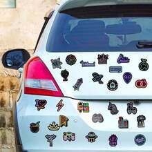 100pcs Neon Style Stickers, Creative Sticker Set, Vinyl Waterproof Material, Suitable For Water Bottles, Laptops, Guitars, Skateboards, Scrapbooks, Etc., Back To School Aesthetic Stickers For Teens And Adults - Multicolor - View 8