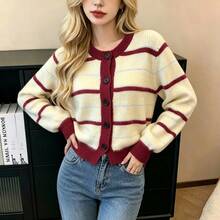 Women Sweaters - Red and White - View 10