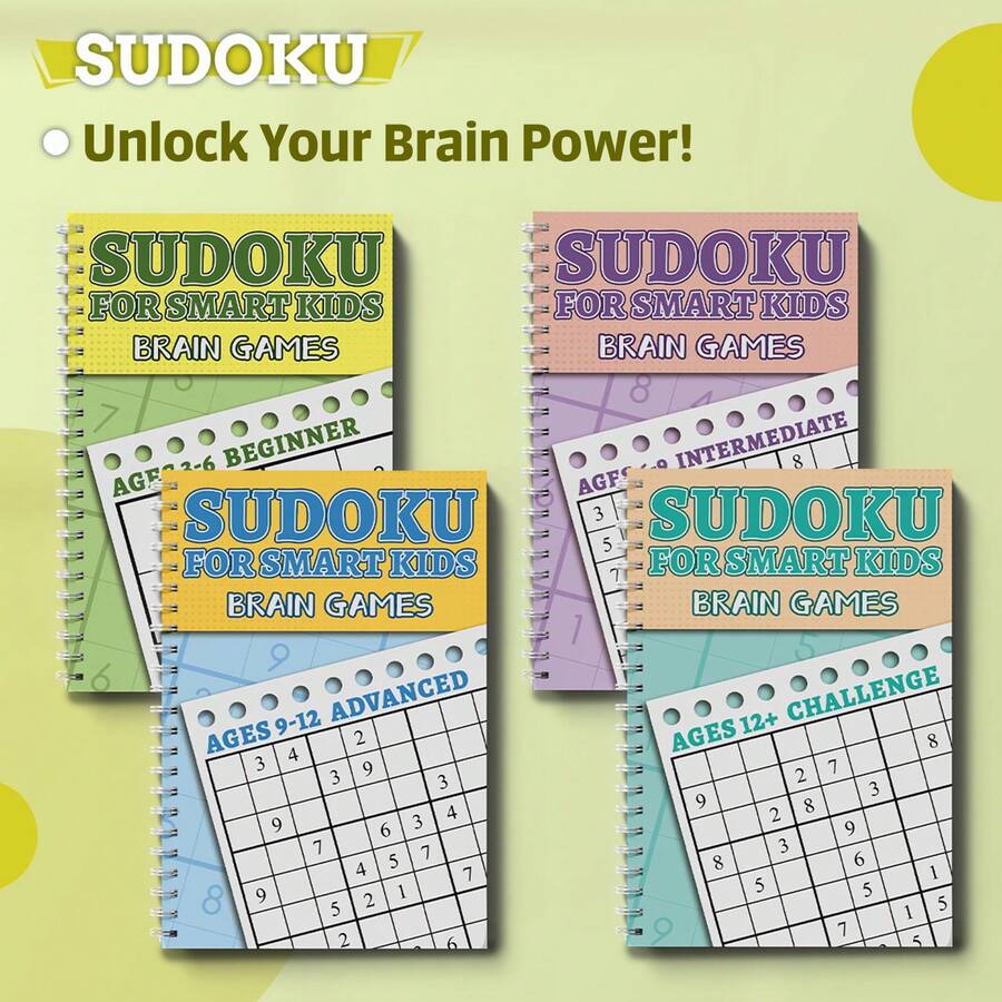 Sudoku Puzzle Notebooks, Beginner To Challenge Number Grid Logic Games, Brain Training, Math Thinking, Concentration & Problem-Solving Practice, Daily Logic Reasoning, Screen-Free Learning For Home, Classroom, Travel & Quiet Time - Sudoku Difficulty Level - View 1