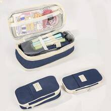 Creative Telescopic Pencil Case Student Stationery Storage Bag Cute Solid Color Pencil Pouch Pencil Storage Tube Student Gift Pencil Bag - Royal Blue - View 1