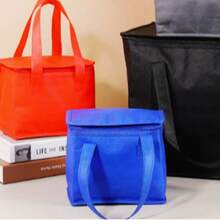 Insulated Cooler Bag, Lunch Bag, Lunch Tote Suitable For Drinks And Meals - Portable Design Keeps Food And Drinks Fresh All Day - Pure Blue Style - View 9