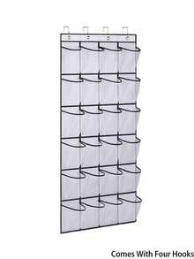 40/24/14 Pocket Large Mesh Hanging Shoe Rack Organizer, Over-The-Door Hanging Shoe Storage With Mesh Pockets For Home, Entryway, Bedroom, Dorm, Classroom, Back To School, Flip-Flops, Men's And Women's Shoes - View 16