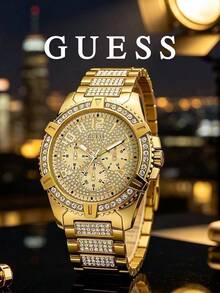 GUESS Horizon Series Men's Quartz Chronograph Watch, Round Black Dial With Roman Numerals, Suitable For Business, Commuting And Daily Wear - WATCH - View 12