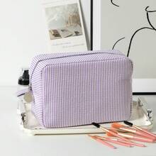 Personalized 3D Embroidered Makeup Bag, Customized Name Cosmetic Storage Pouch, Bridesmaid Gift, Wedding Party Travel Toiletry Organizer, Suitable For Women And Girls - Multicolor - View 11