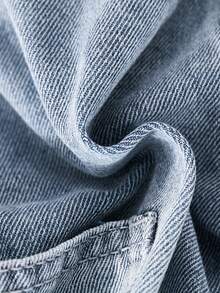 Young Boy Loose Washed Denim Jeans, Suitable For Autumn Casual, School, Outdoor Wear - Blue - View 8