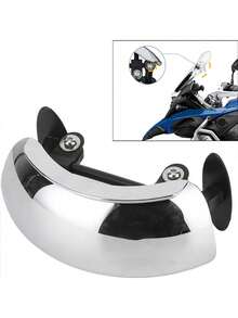 1PC Full-Field Wide-Angle Universal Rearview Mirror Without Blind Area Suitable For Motorcycles And Off-Road Vehicles Durable And Shock-Proof Motorcycle Outdoor Riding Driving Accessories - Silver - View 2