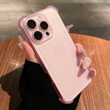 可愛磨砂透明手機殼，適用於 iPhone 18 Pro Max 17 16 15 14 13 12 Plus，防震保護保護殼 - 透粉 - 查看 4