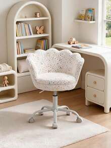 WAHSON OFFICE CHAIRS 1PC Children's Desk Chair Velvet Height Adjustable Petal (Girls) - White - View 2