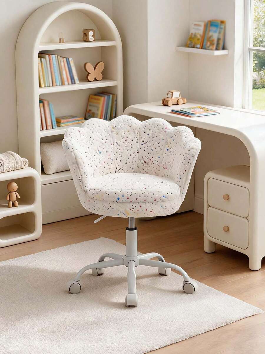 WAHSON OFFICE CHAIRS 1PC Children's Desk Chair Velvet Height Adjustable Petal (Girls)