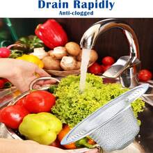 12/5/1pc Stainless Steel Slanted Filter Mesh, 2/2.75/3.5 Inch Metal Mesh Strainer, Suitable For Kitchen Sink/Bathroom, Bathtub, RV Sink, Floor Drain, Balcony Drain, Fast Drainage And Effective Full Mesh Basket, Kitchen Essential - Stainless Steel Filter Mesh - View 8